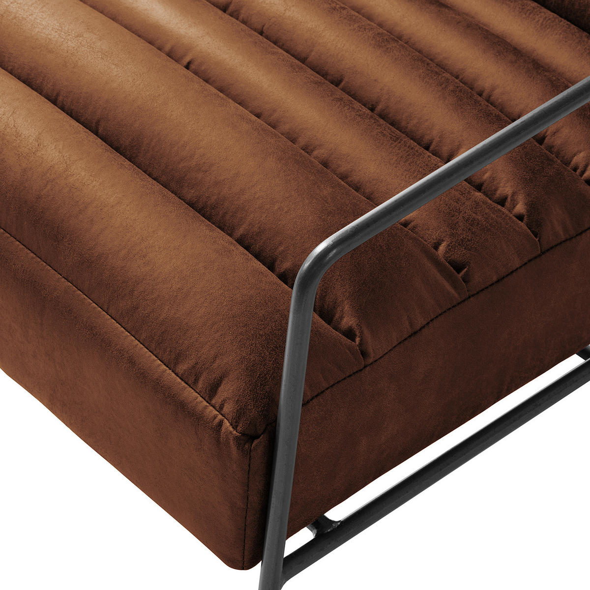 SESSEL - Antiklederlook - Braun, Textil (63/71/78cm) - home24