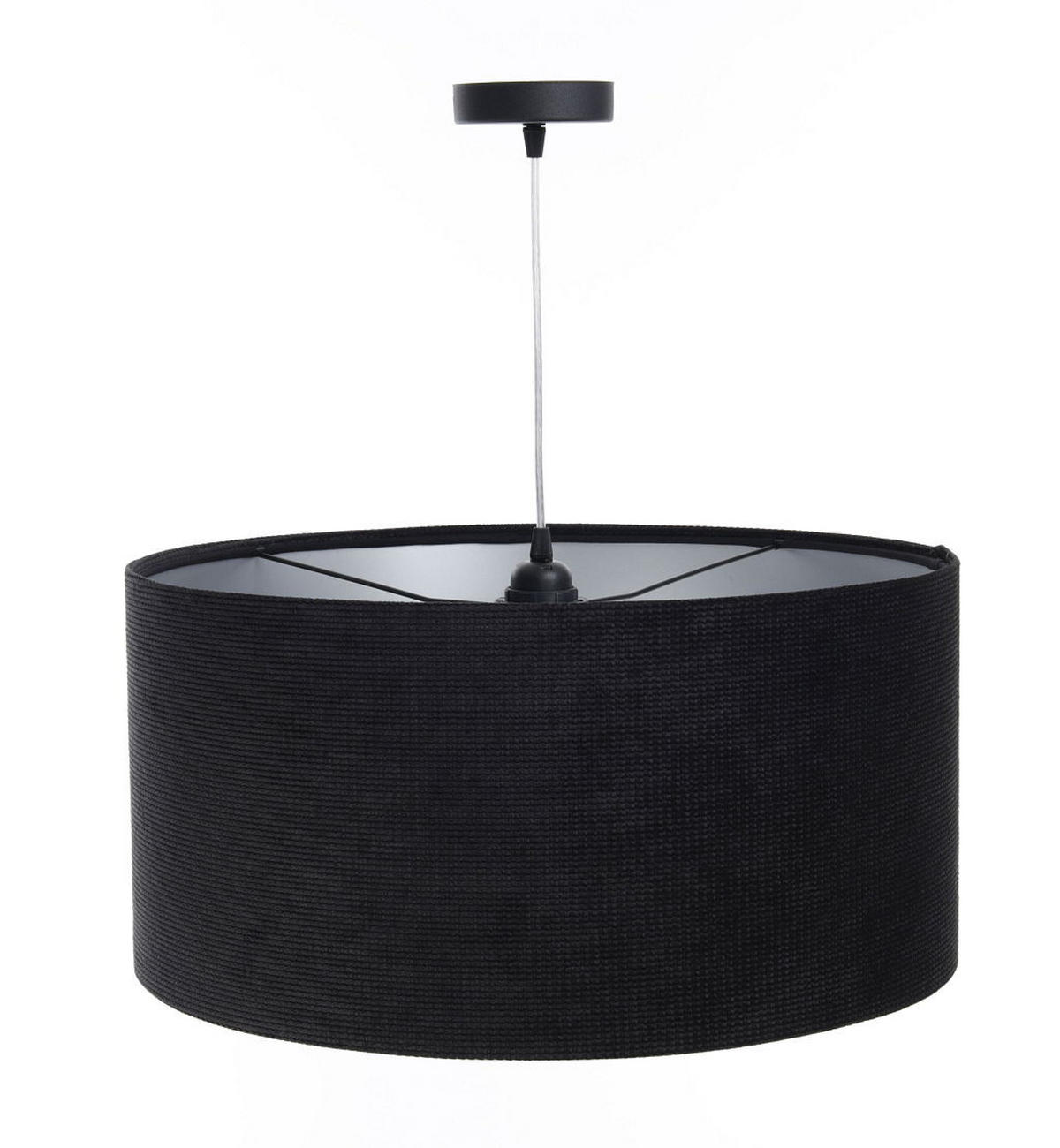 HÄNGELEUCHTE Schwarz 50/25 cm - Silberfarben/Schwarz, Kunststoff (50/0.6/25cm) - ONZENO