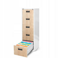 AKTENSCHRANK mit 5 Schubladen SARA V5 - Weiß, Metall (46/162/62cm) - Jan Nowak