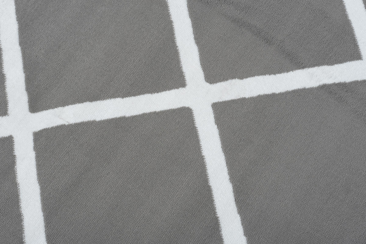TEPPICH LUXURY Grau Geometrisch Karo Diamant 200/300 cm - Grau, Textil (200/300cm) - Tapiso