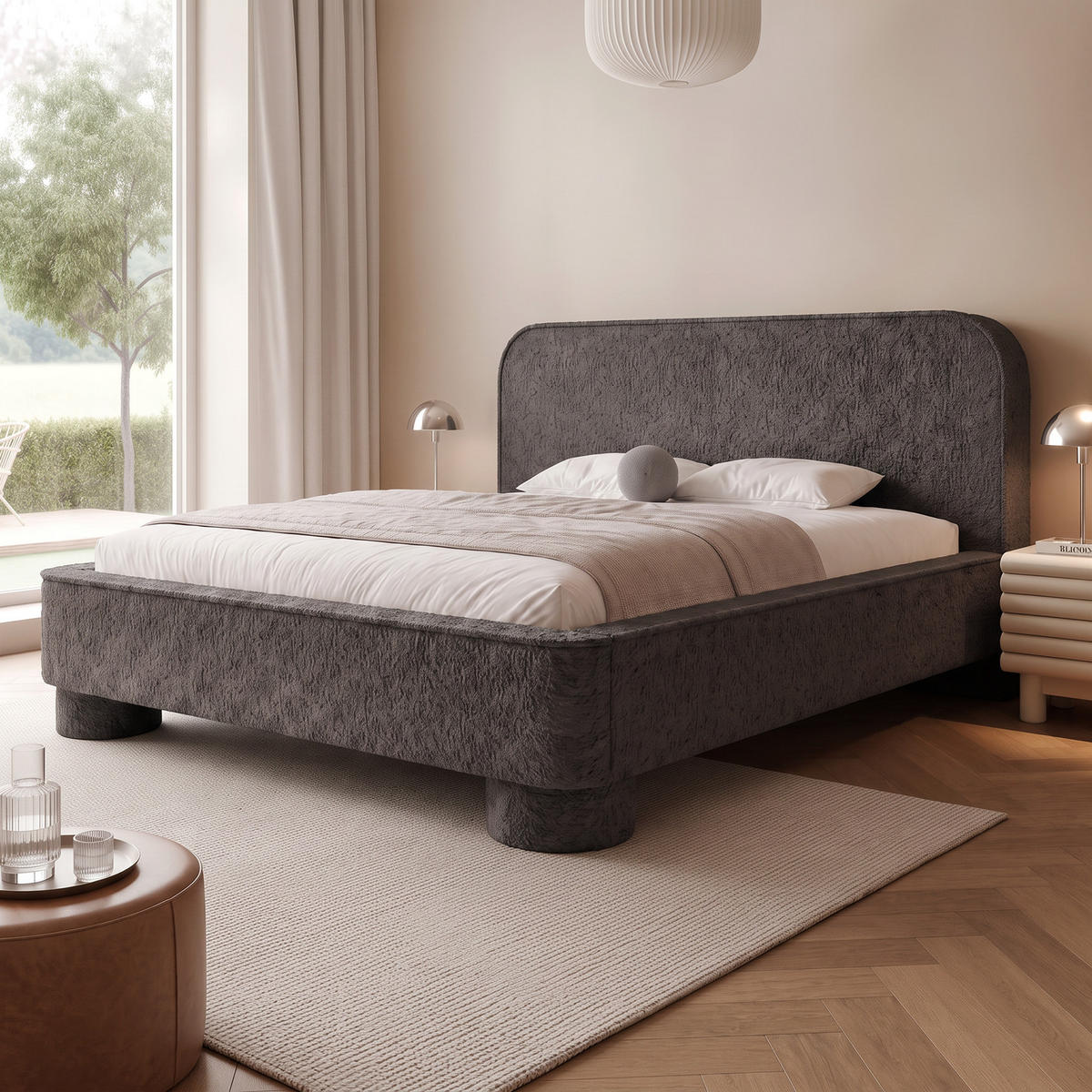 POLSTERBETT SALNUK 120x200 cm, Braun - Braun, Textil (200/120cm) - Fedve