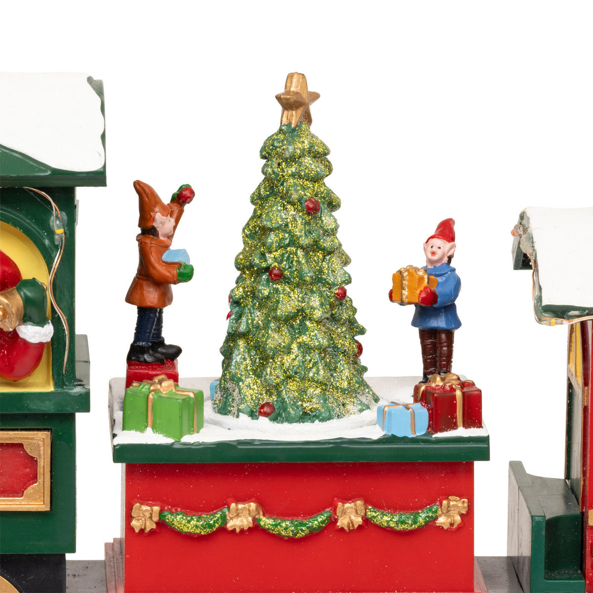 WEIHNACHTSSZENE Weihnachtszug 38 cm - Multicolor, Kunststoff (9/17.5/38cm) - Fééric Lights and Christmas