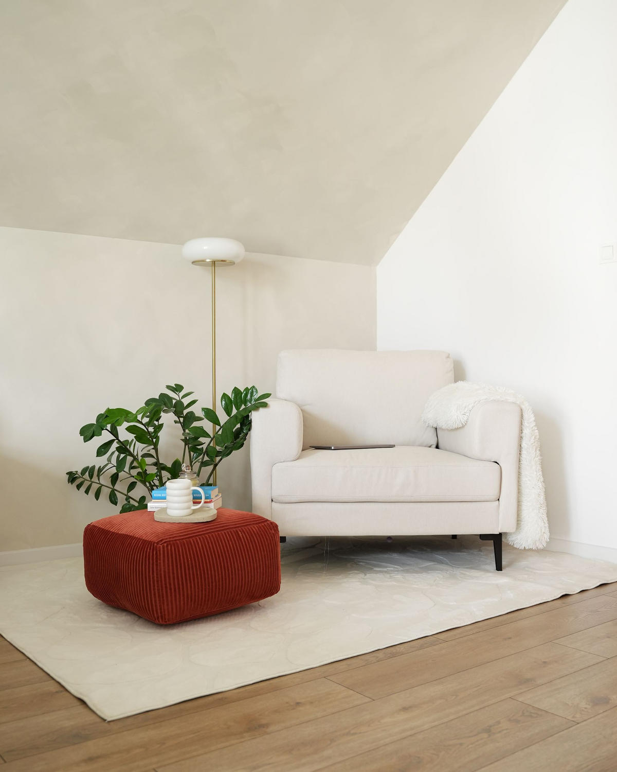 TEPPICH Cremeweiß 160/230 cm Kawi - Creme/Weiß, Textil (160/230cm) - Beliani