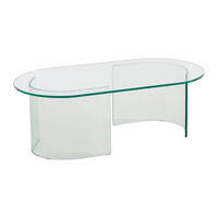 COUCHTISCH - gebogenes Sicherheitsglas - Transparent - NIZWA - Transparent, Glas (115/60/40cm) - Vente-Unique