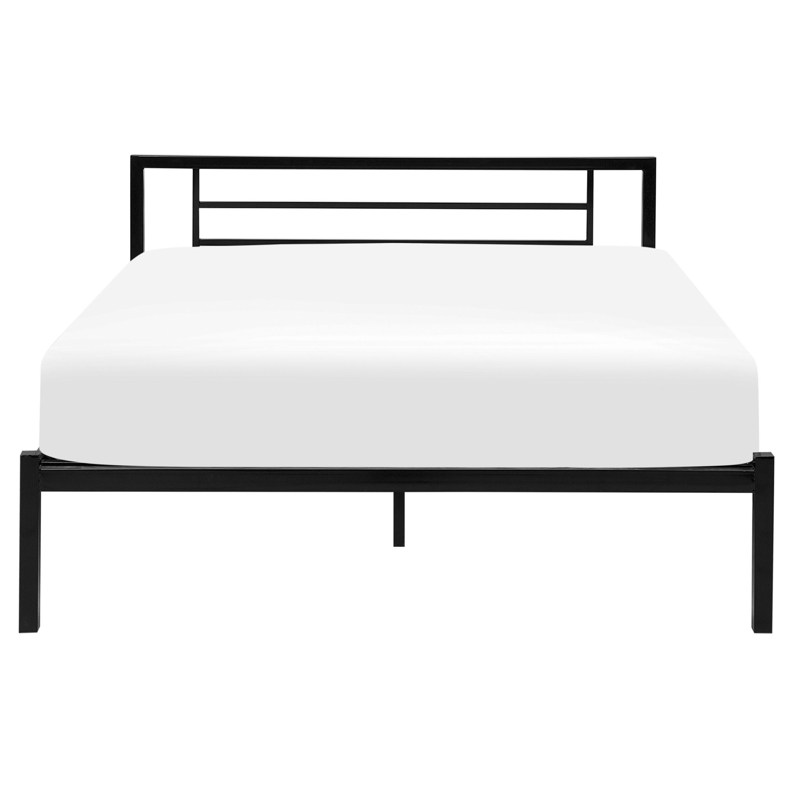 METALLBETT 140/200cm Schwarz Cusset - Schwarz, Metall (140/200cm) - Beliani