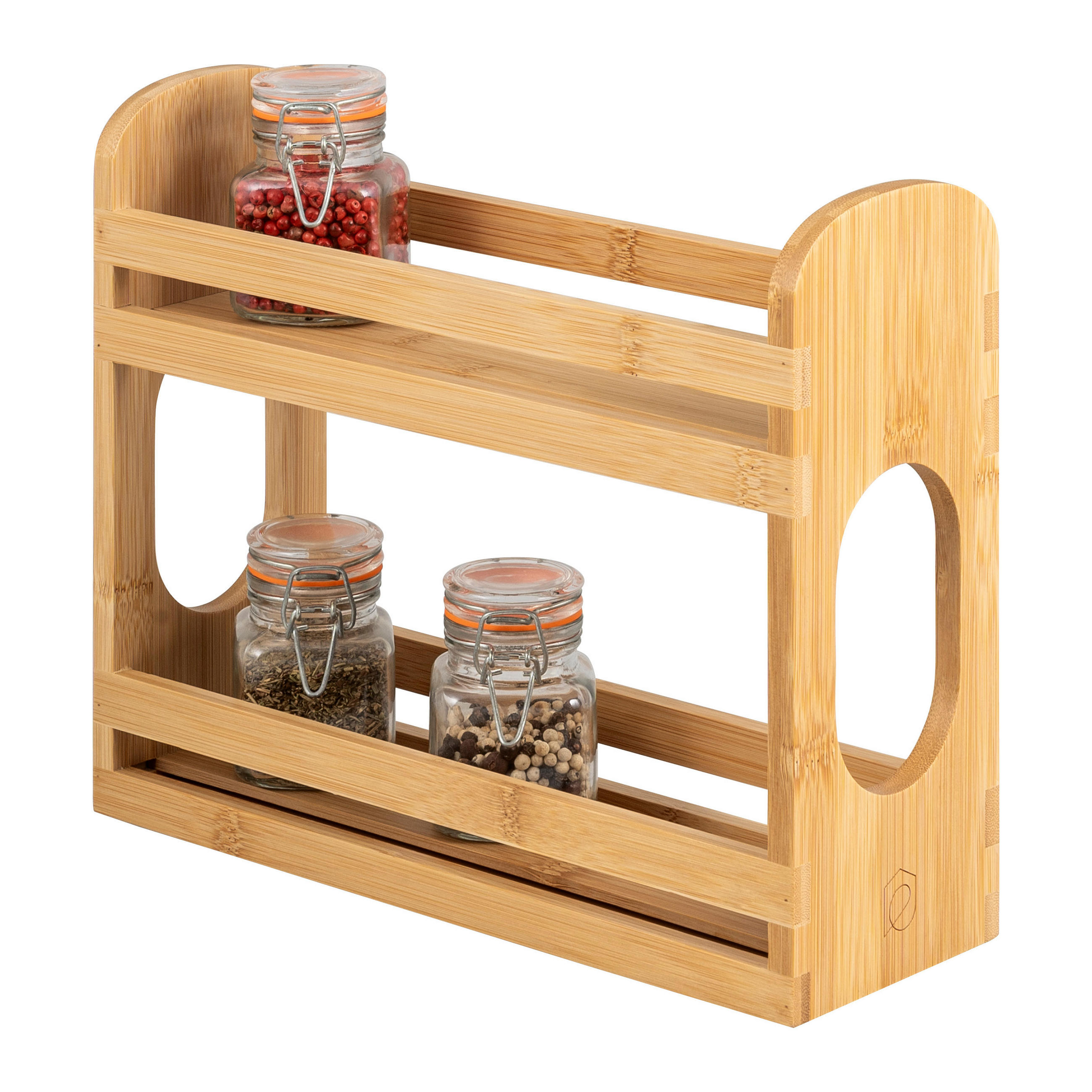 GEWÜRZREGAL, Bambus - Braun, Holz (29/10/24.5cm) - eluno