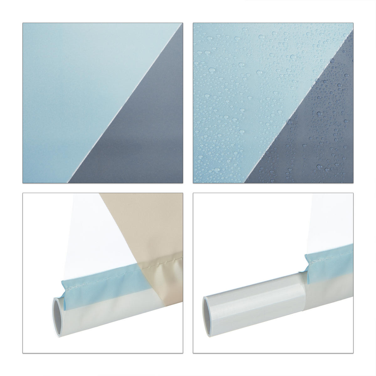 DUSCHROLLO - Multicolor, Kunststoff/Metall (80/7cm) - Relaxdays