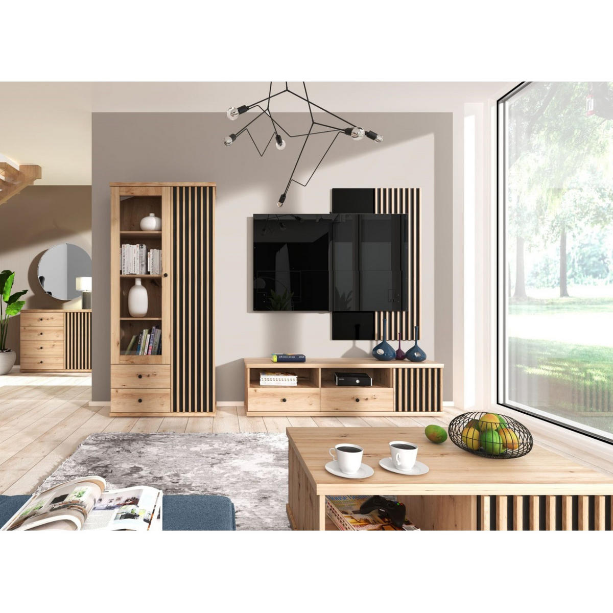 COUCHTISCH Cali C-8 90 x 58 x 36 cm Eiche Artisan - Eiche Artisan, Holzwerkstoff (58/90/36cm) - Koseto