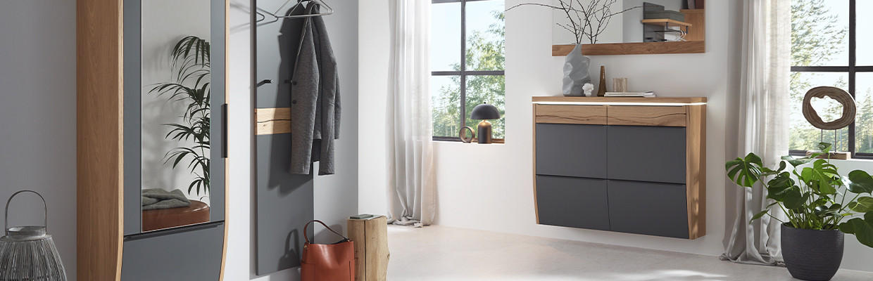 Serie Garderobe Regal Holz