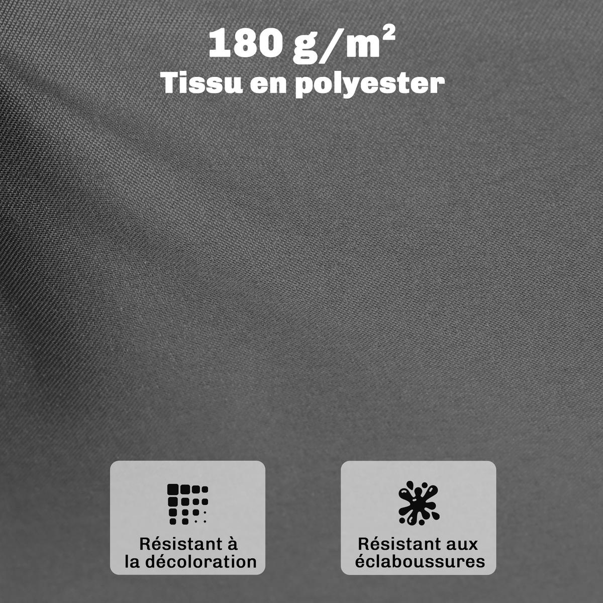 BANKKISSEN DE-16733 wetterfest, mit abnehmbarem Bezug Dunkelgrau - Dunkelgrau, Textil (110/46/6.5cm) - ComfortXL