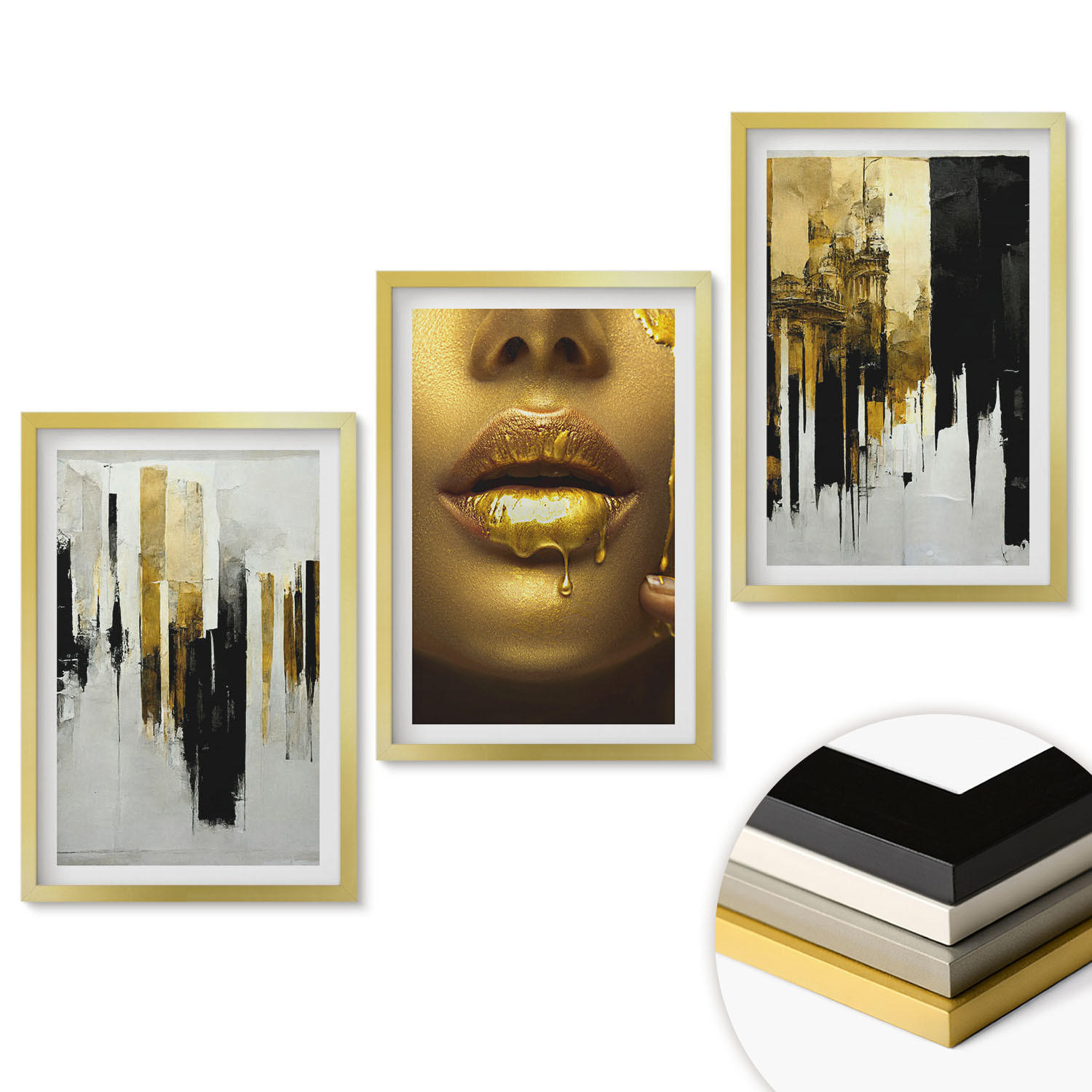 ArtPrintCave Wandbilder Gold 40x60 cm