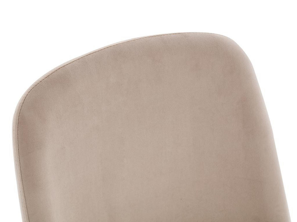 STUHL 2er-Set - Samt & Holzoptik Metall - Beige - MINAGRI - Beige, Textil (56/84/47.5cm) - Vente-Unique