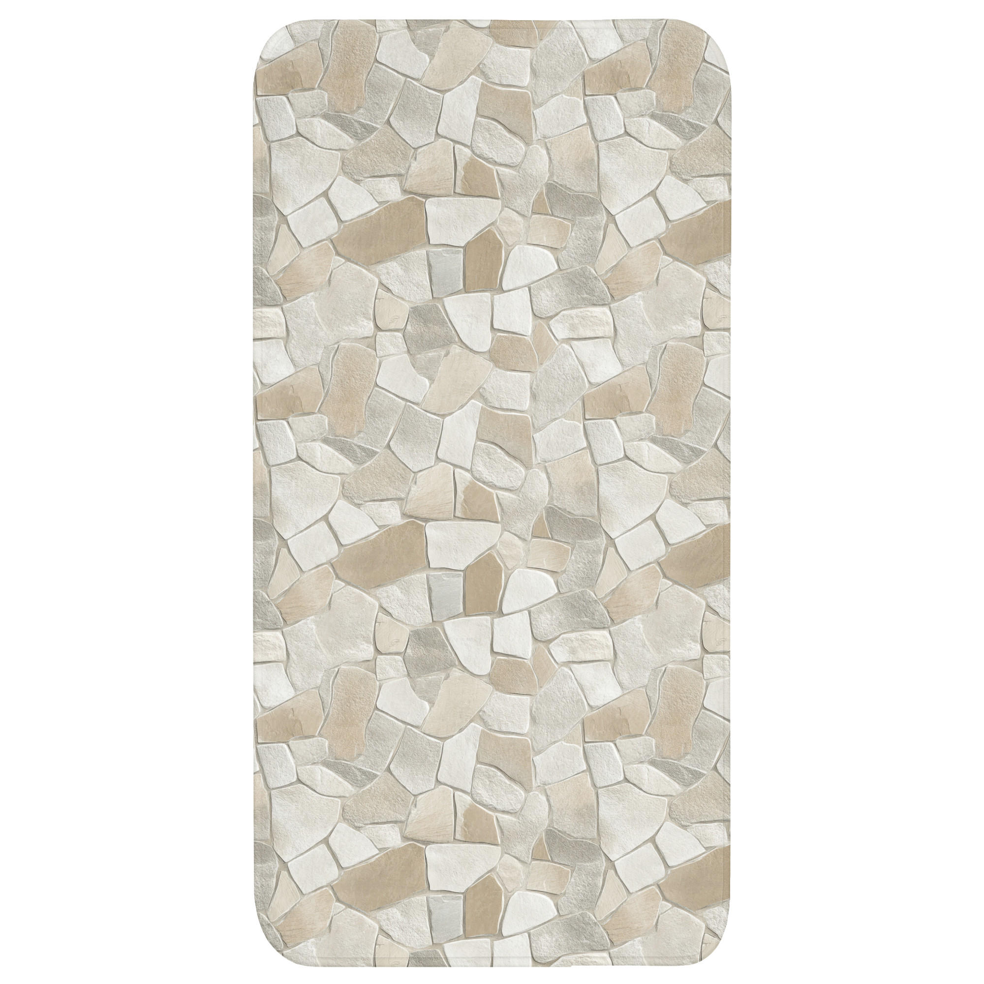 TEPIH ZA KUPAONICU Kamenje 60x120 cm - bež/krem, tekstil/plastika (60/120cm) - OnlyWow
