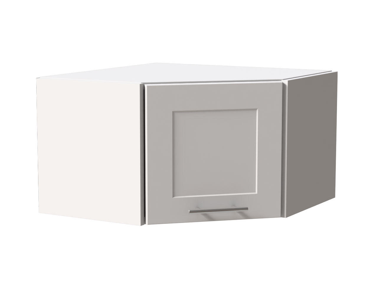 ECKHÄNGESCHRANK Oslo W10/60/36 Weiß / Weiß Matt 60 / 60 / 36cm - Weiß, Holz/Holzwerkstoff (60/36/60cm) - Feldmann-Wohnen