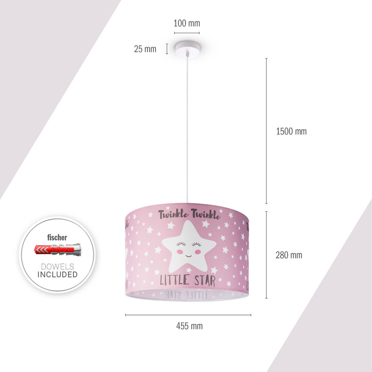 PENDELLEUCHTE Hugo Pd1 Ale 105 - Weiß, Metall (45.5/45.5/27cm) - Paco Home