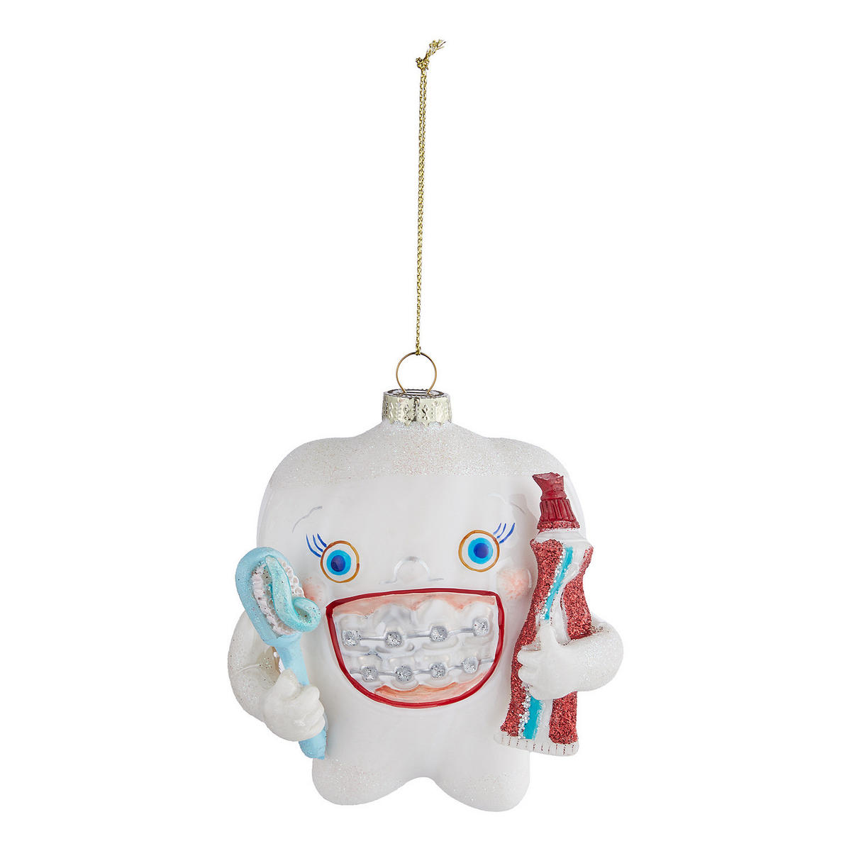 BAUMANHÄNGER Hang On Zahn - Weiß, Glas (7/11/10cm) - Butlers