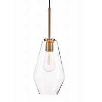PENDELLEUCHTE Paris - Transparent/Goldfarben, Glas/Metall (17/17/126cm) - kiki design