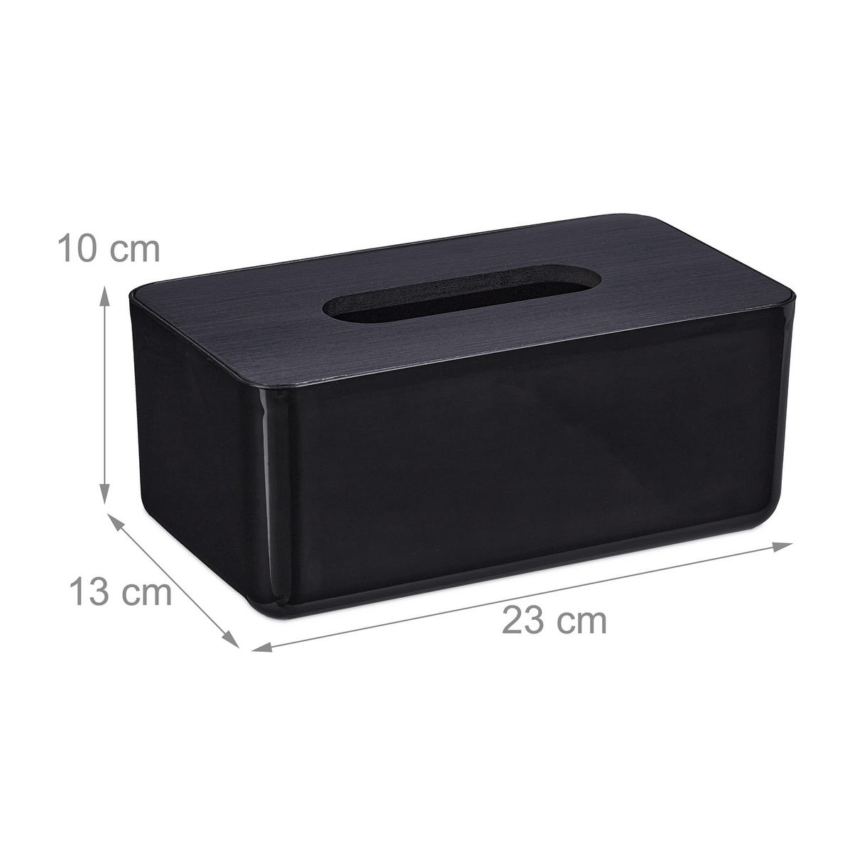 DRŽIAK na vaty - čierna, drevo/plast (13/23/10cm) - Relaxdays