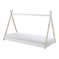 HAUSBETT TIPI Weiß 107x206x134 cm - Weiß, Holz - FURNLUX