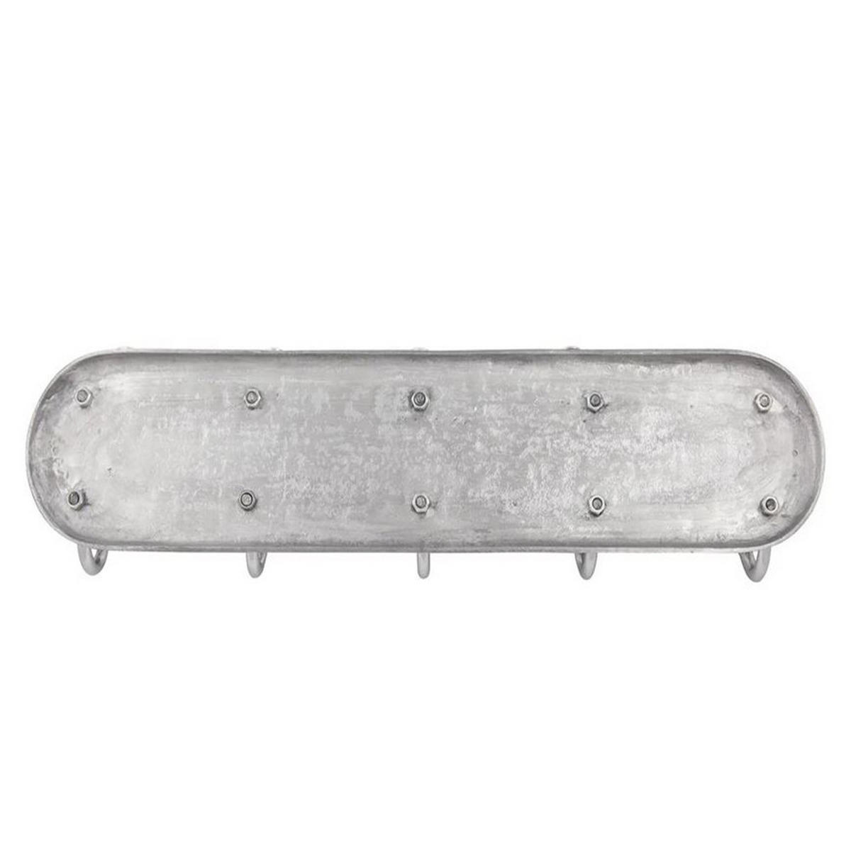 WANDGARDEROBE HOOK 24x14x76 cm, Metall, silber - Silberfarben, Metall (14/24/76cm) - Light & Living