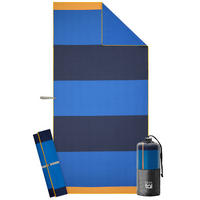STRANDTUCH Thor 90/180 cm, Blaue & Blaue Streifen - Blau/Dunkelblau, Textil (90/180cm) - Blumtal