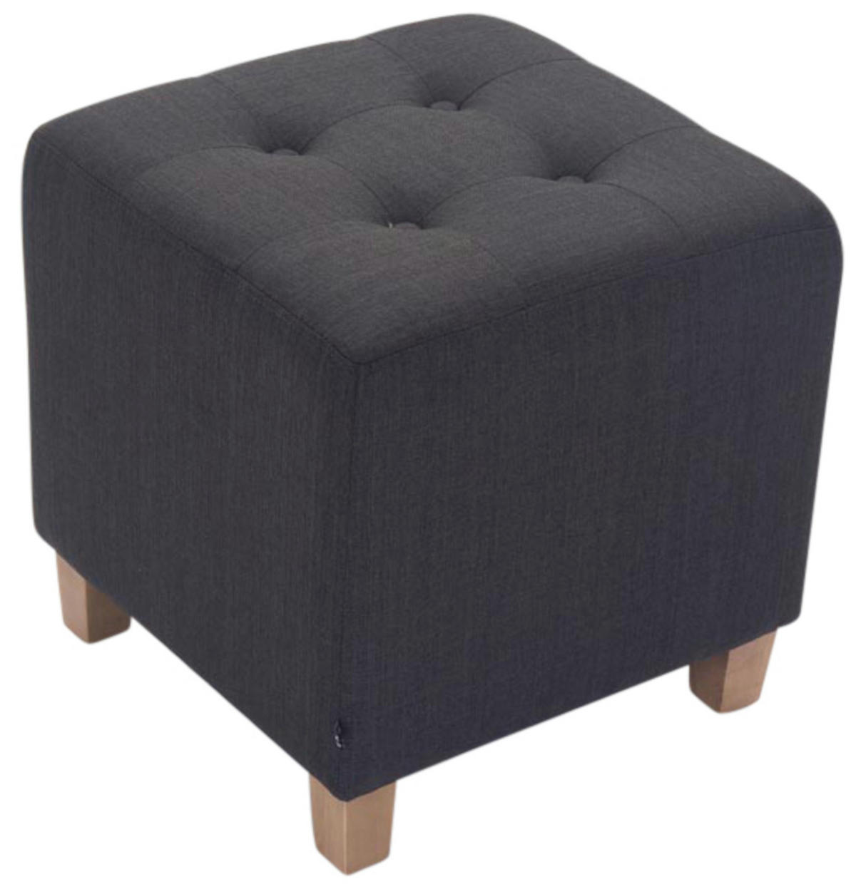 SITZWÜRFEL 2er Set Stoff dunkelgrau - Dunkelgrau, Holz/Textil (45/46/45cm) - CLP