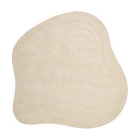 KURZFLOR-TEPPICH Beige 160/160 cm Gorano - Beige, Textil (160/160cm) - Beliani