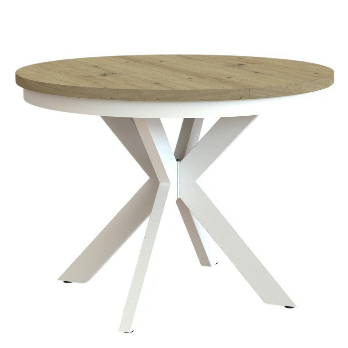 ESSTISCH BELLAMI Eiche Artisan Weiß - Eiche Artisan, Holzwerkstoff (100/100/75cm) - Compleo24