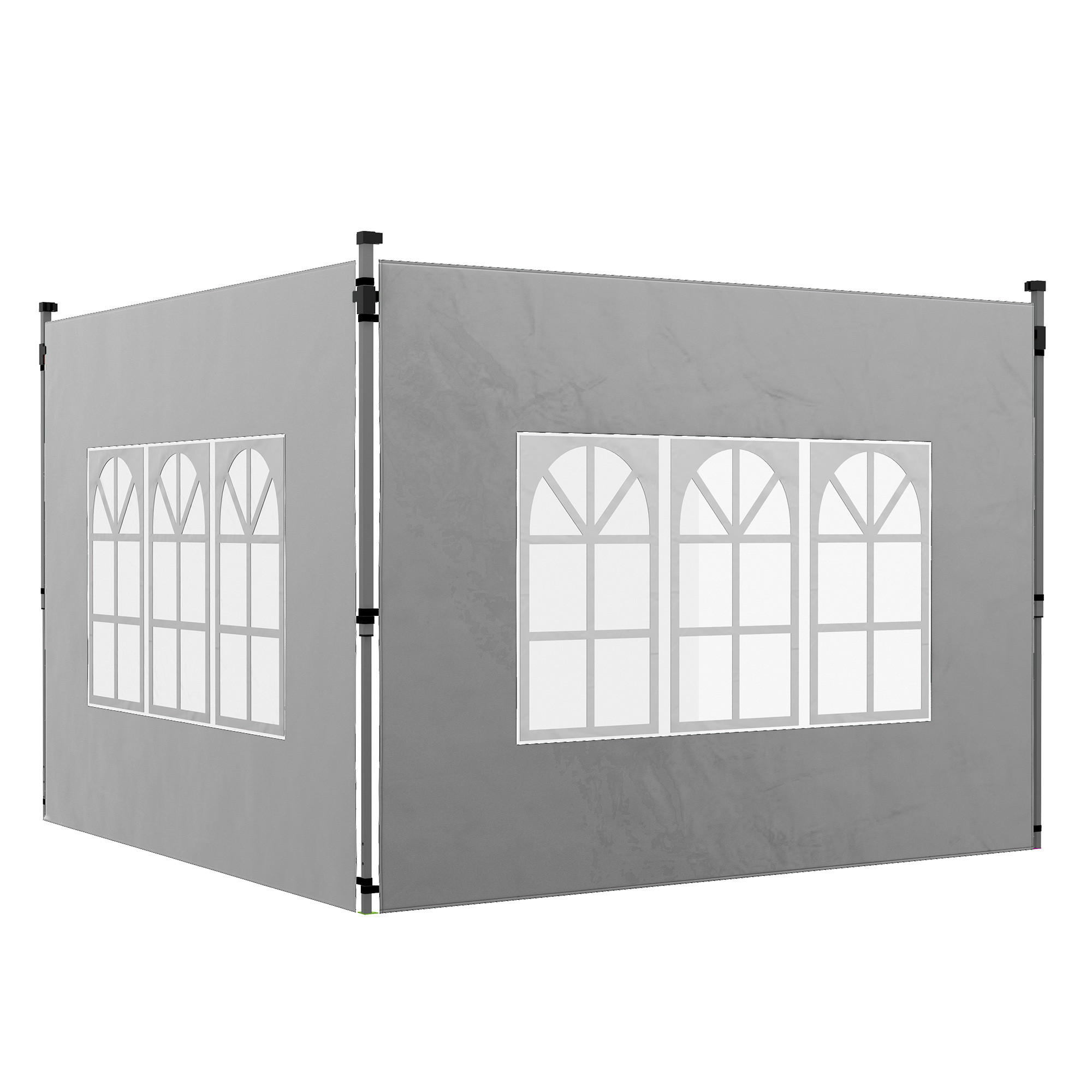 GiPP Pavillon-Seitenteil-Seitenteil Grau 295x195 cm