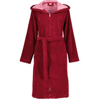 BADEMANTEL DAMEN KURZMANTEL MIT KAPUZE PALERMO BURGUNDY - 016 - Rot, Textil (XLnull) - Vossen
