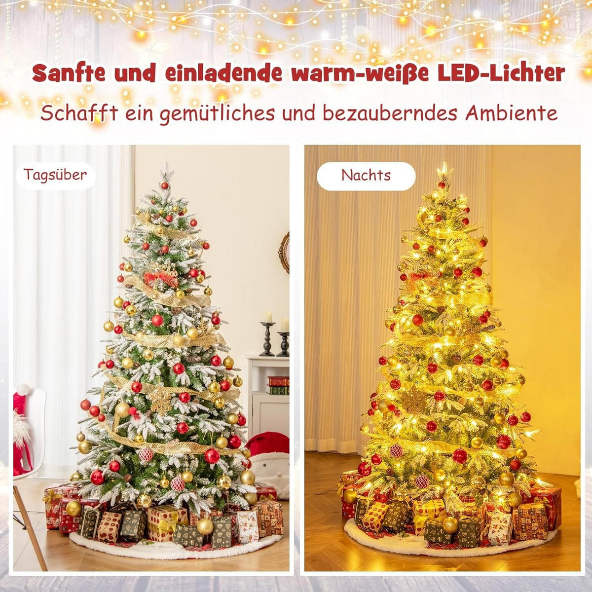 WEIHNACHTSBAUM 190cm Grün - Grün, Metall (190cm) - COSTWAY