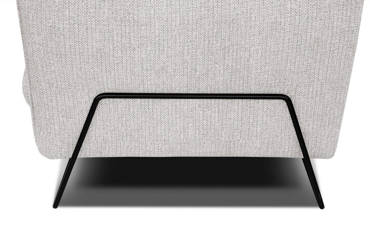 ECKSOFA HOSTEN 4-Sitzer, creme - Creme/Schwarz, Holzwerkstoff/Textil (158/269cm) - Courtois Laville