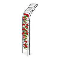 ROSENBOGEN - Schwarz, Metall (39/256/72cm) - Relaxdays