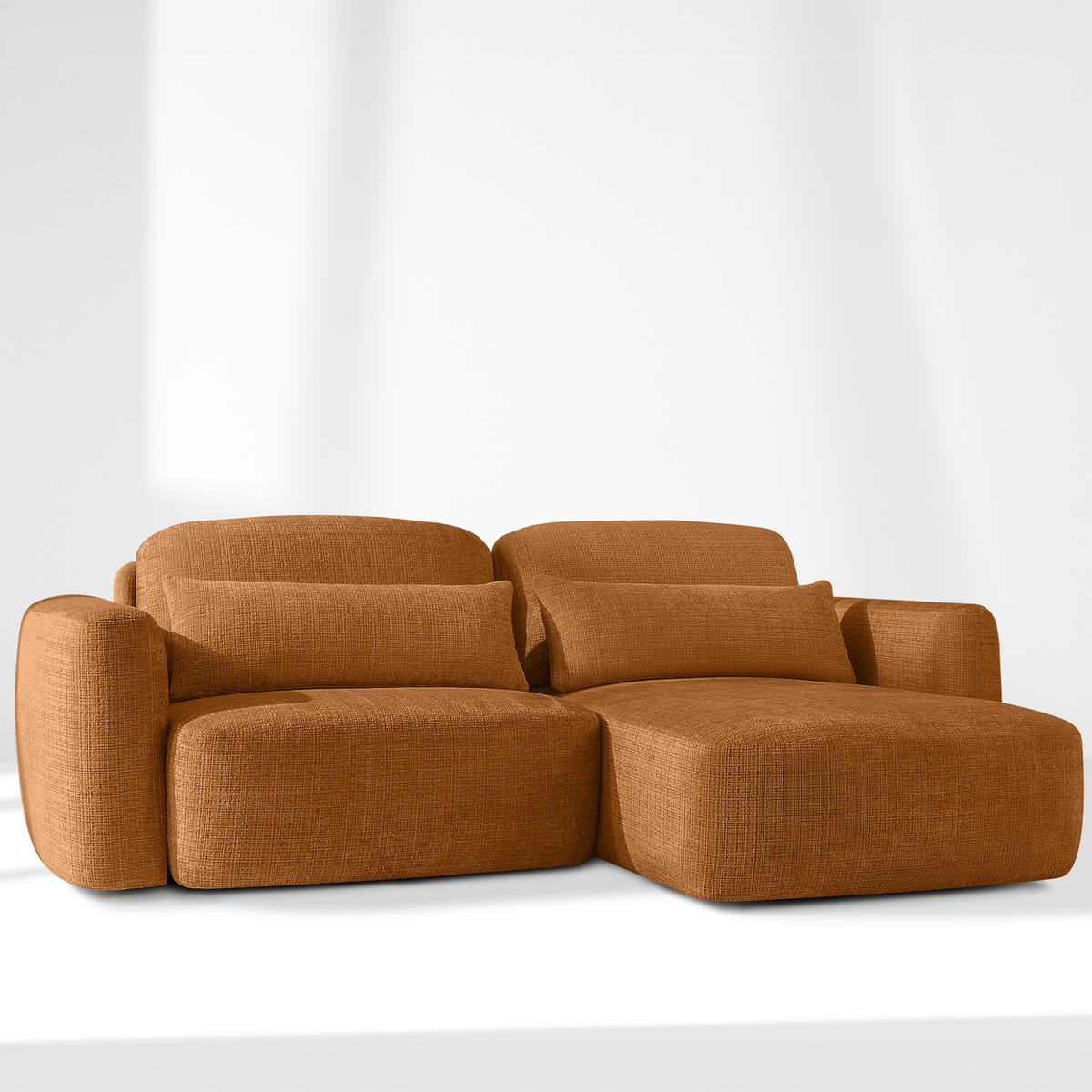 SITZGARNITUR ELOSA - Rot, Holz/Textil (245/85/165cm) - KONSIMO®