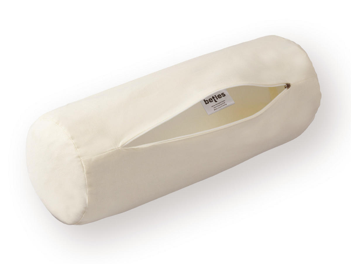 NACKENROLLENBEZUG Basic 100% Baumwolle natur 40/15 cm - Creme, Textil (15/40cm) - beties Heimtextil