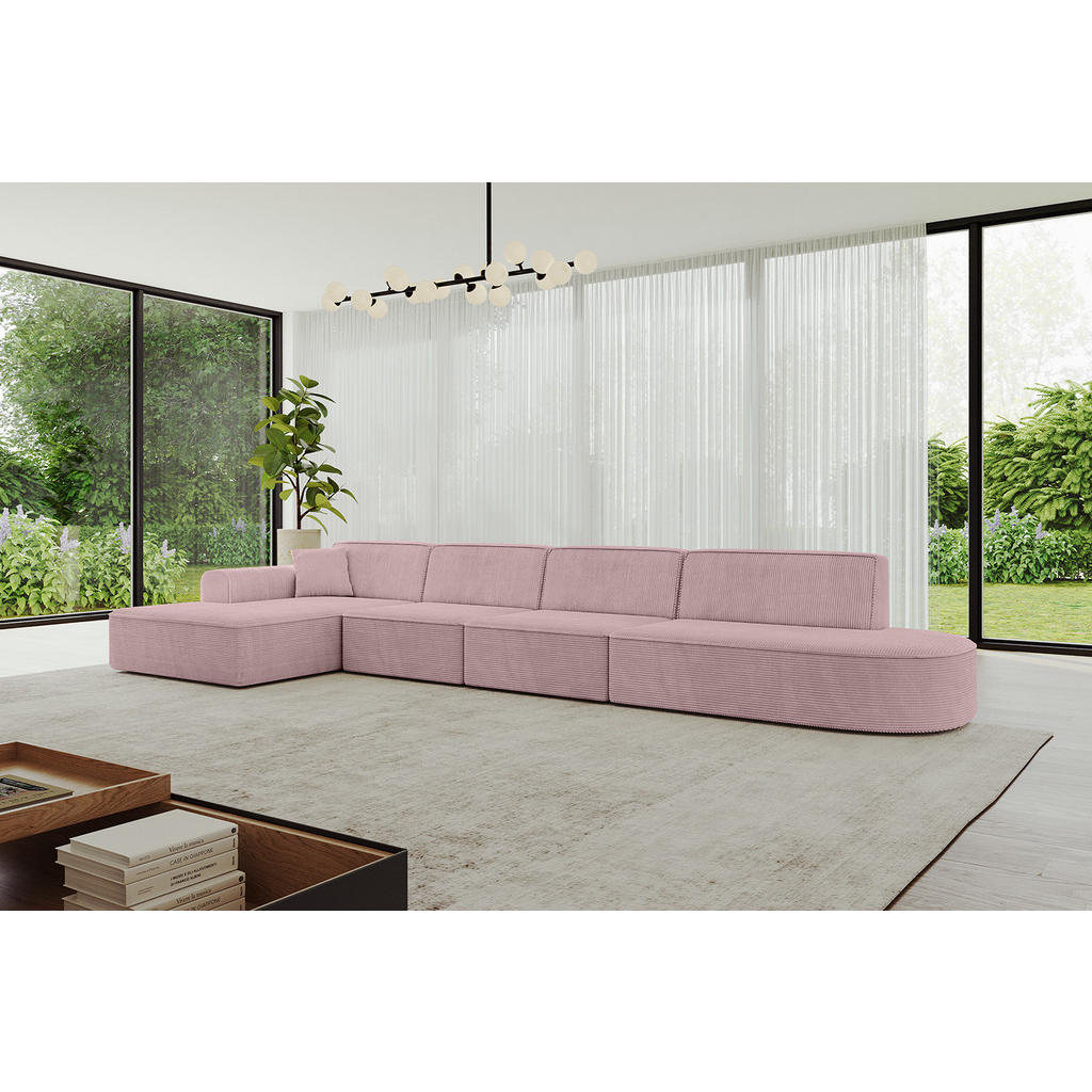 Thumbnail - Altdecor Ecksofa, Rosa, Textil, 5-Sitzer, 412x165 cm, Wohnzimmer, Sofas & Couches, Wohnlandschaften, Ecksofas
