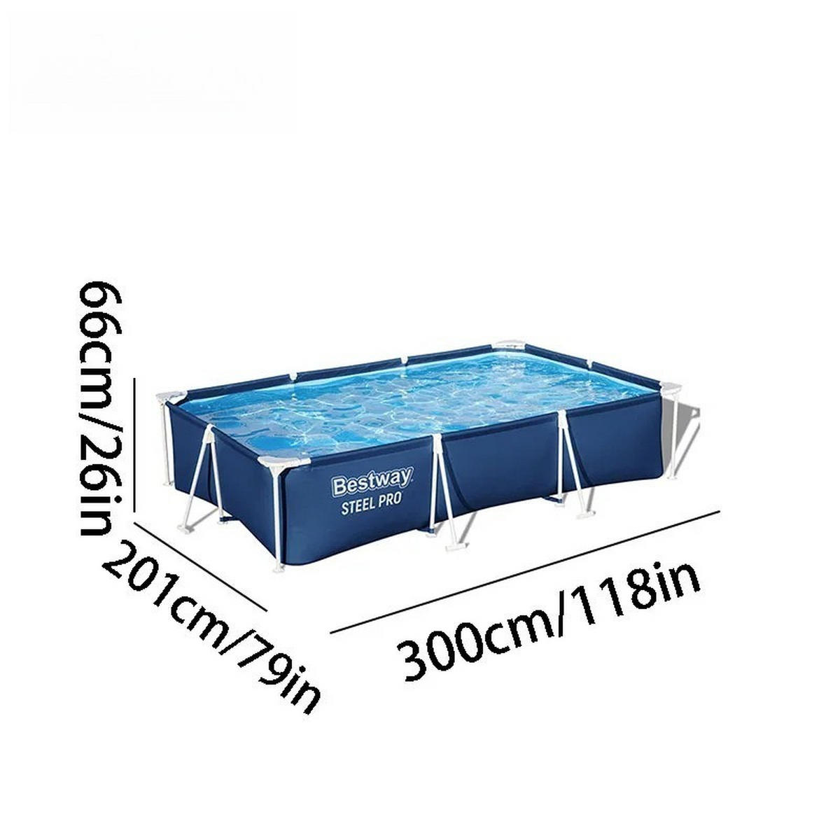 POOLSET 56411 BLAU 300X201CM - Blau, Textil (300/66cm) - Kaket