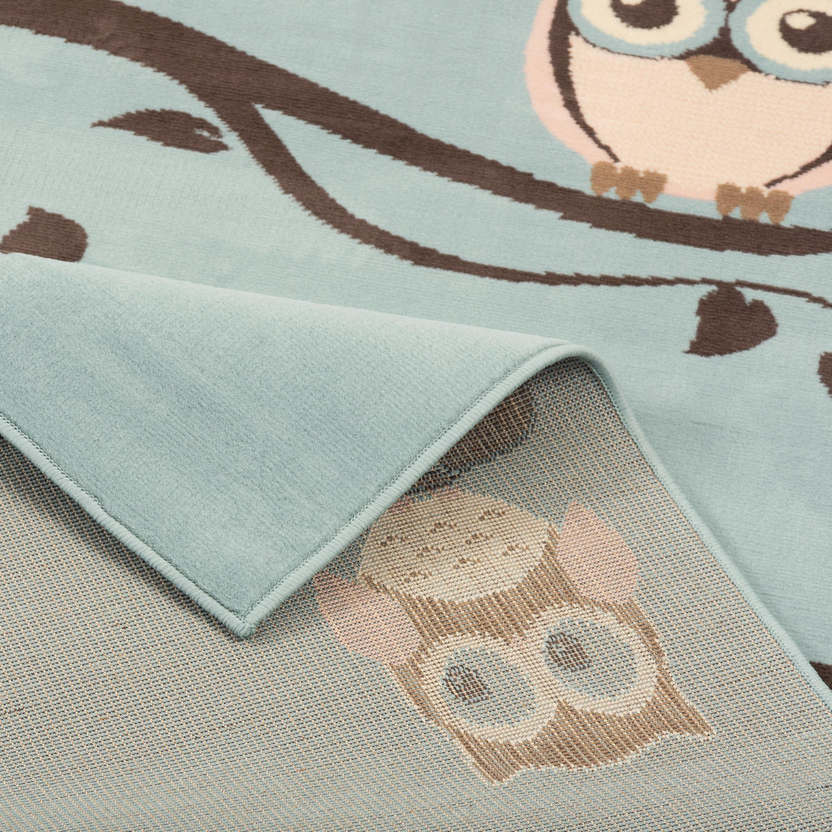 KINDERTEPPICH TRENDLINE EULEN PASTELL - Blau, Textil (160/225cm) - Pergamon