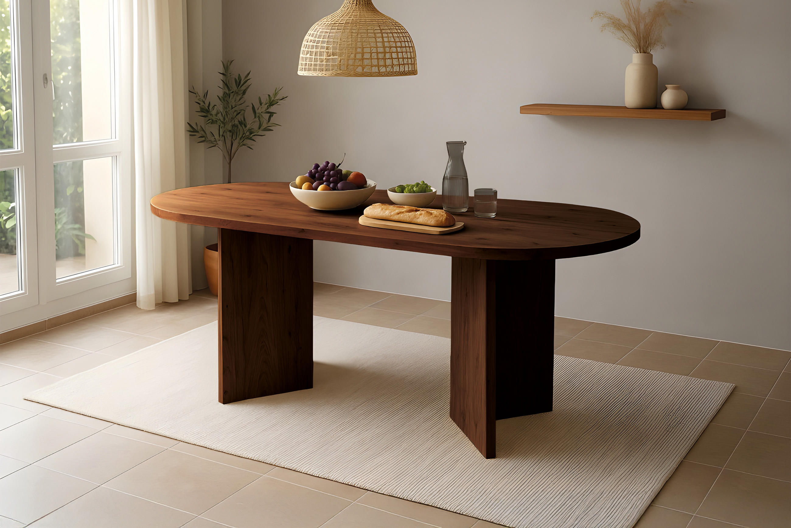 ESSTISCH LAURIE - Braun/Akaziefarben, Holz (90/204/77cm) - SAM