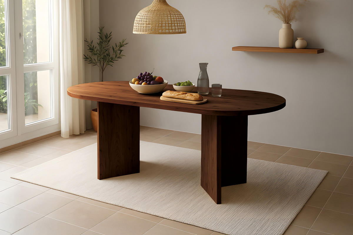 ESSTISCH LAURIE - Braun/Akaziefarben, Holz (90/204/77cm) - SAM