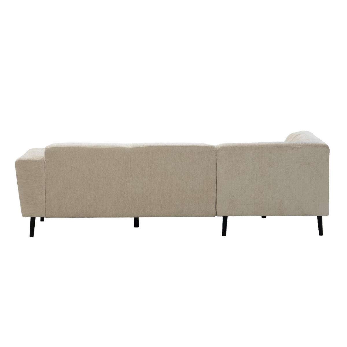 3-SITZER-ECKSOFA mit ecke auf der rechte linke aus Stoff, beige - Beige, Holz (242/160cm) - Giga Meubel