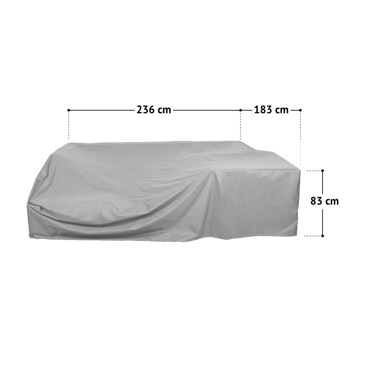 ABDECKHAUBE Madison / Monroe - Grau, Kunststoff (183/83/236cm) - SVITA