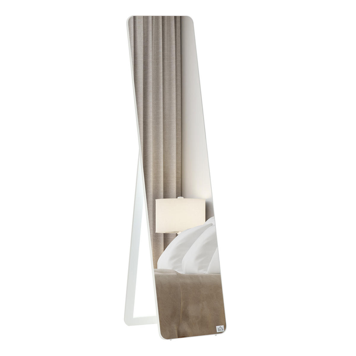 STANDSPIEGEL DE-17913 rechteckig mit Wandmontage Weiß - Weiß, Holzwerkstoff (37/156/43cm) - ComfortXL