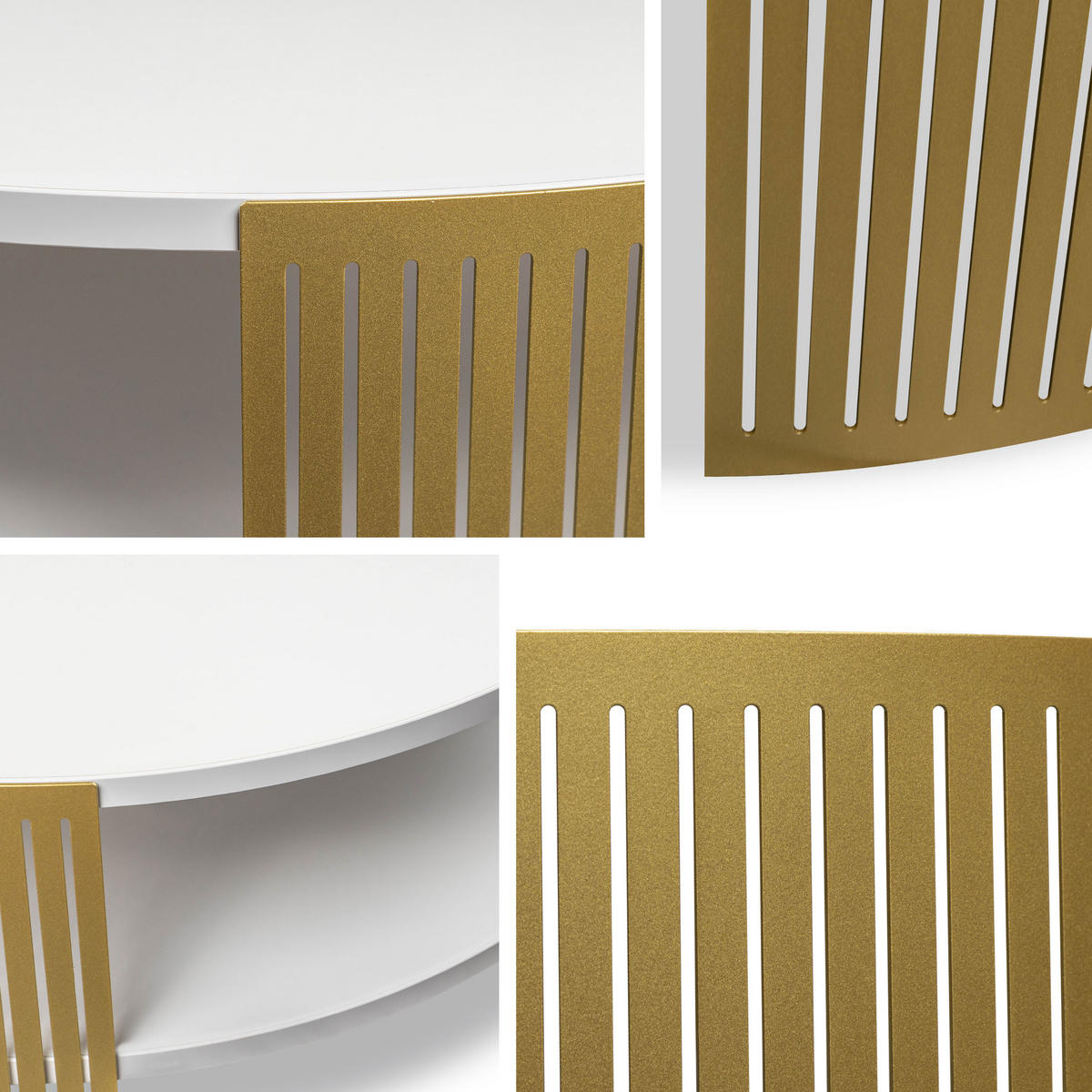 COUCHTISCH Fikoli Gold - Goldfarben/Multicolor, Holzwerkstoff/Metall (75/75/40cm) - MIRJAN24