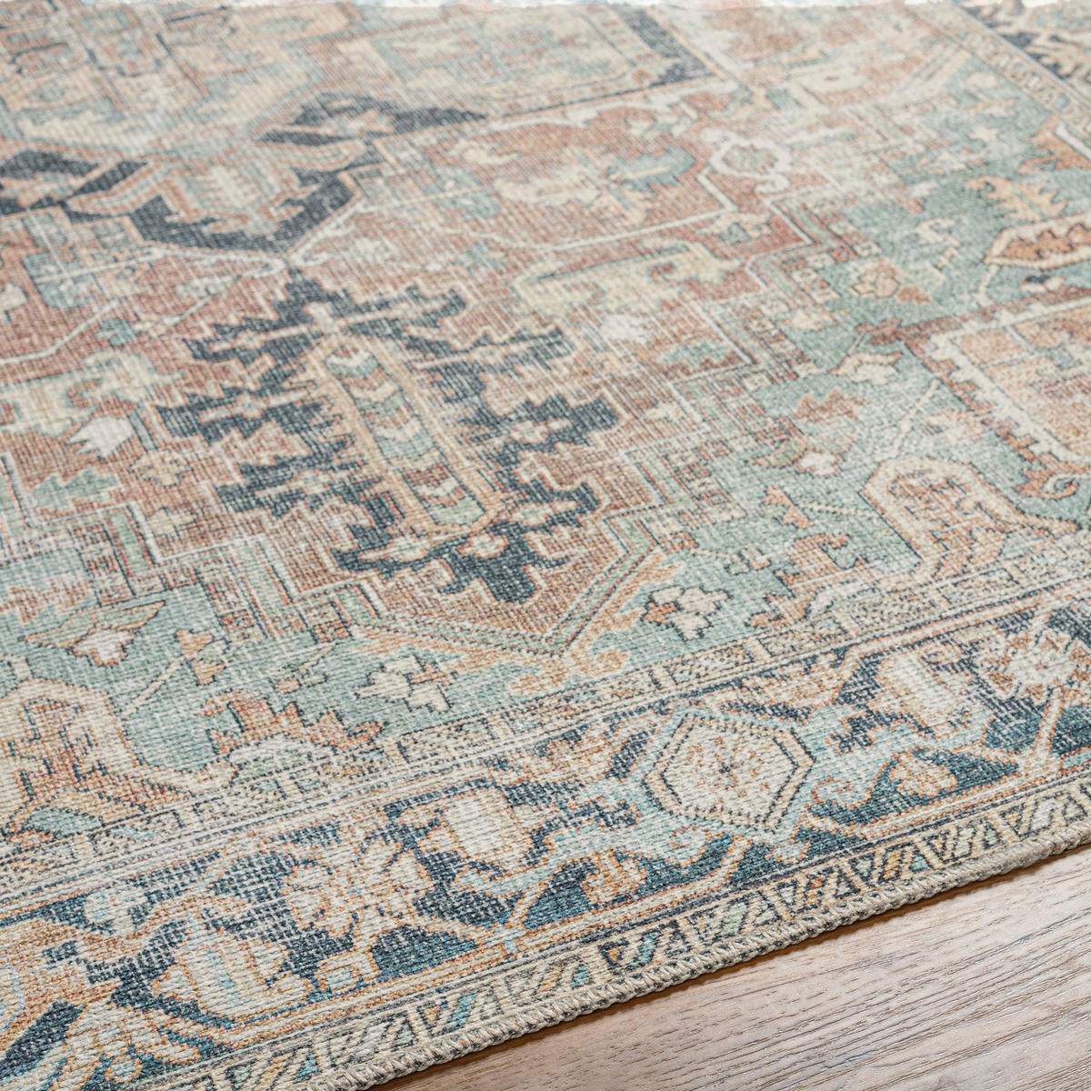 TEPPICH Maschinenwaschbar 200/275 cm Mehrfarbig - Grün, Textil (200/275cm)