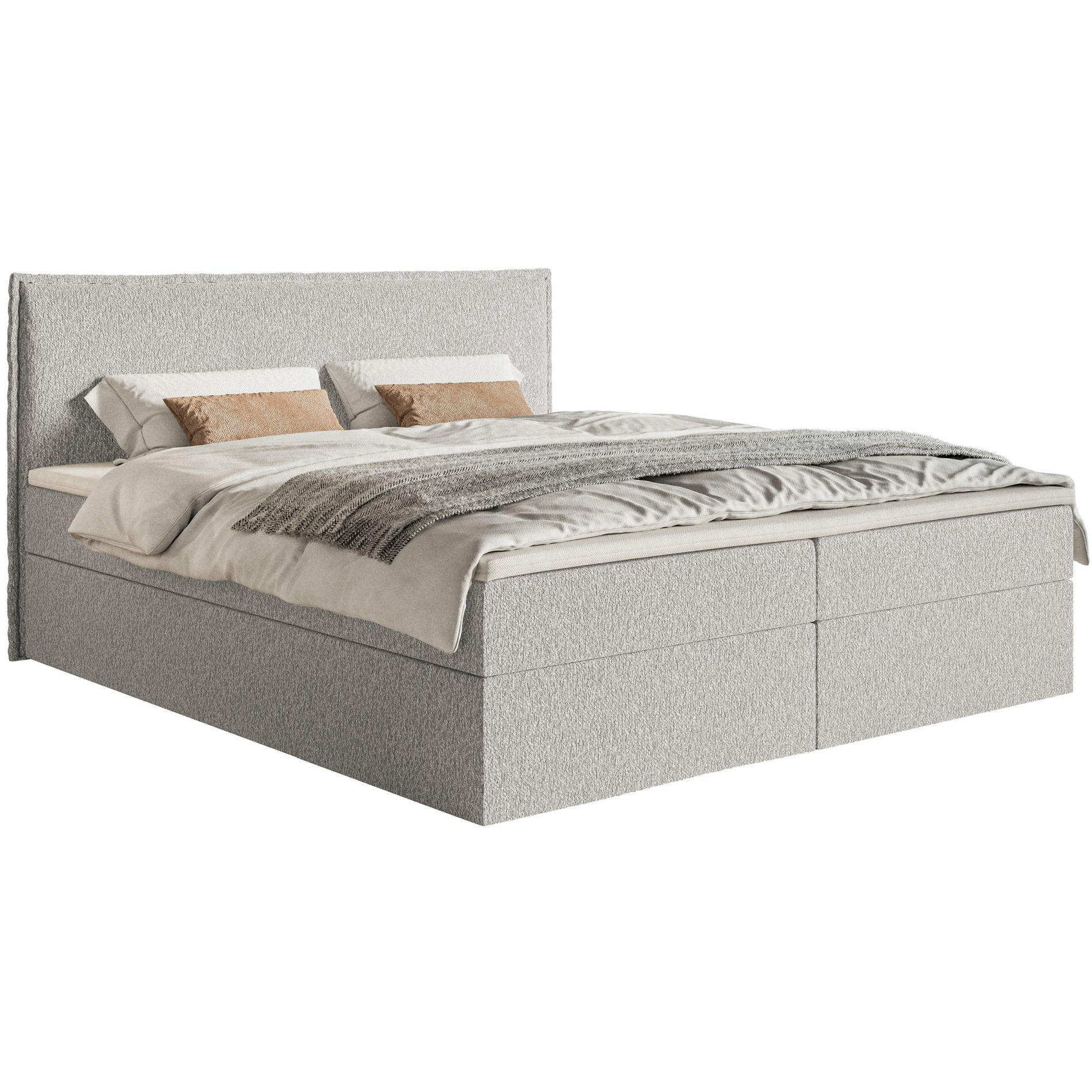 BOXBETT Softie Hellgrau Chenille 180x200 cm - Hellgrau, Textil (180/200cm) - Selsey
