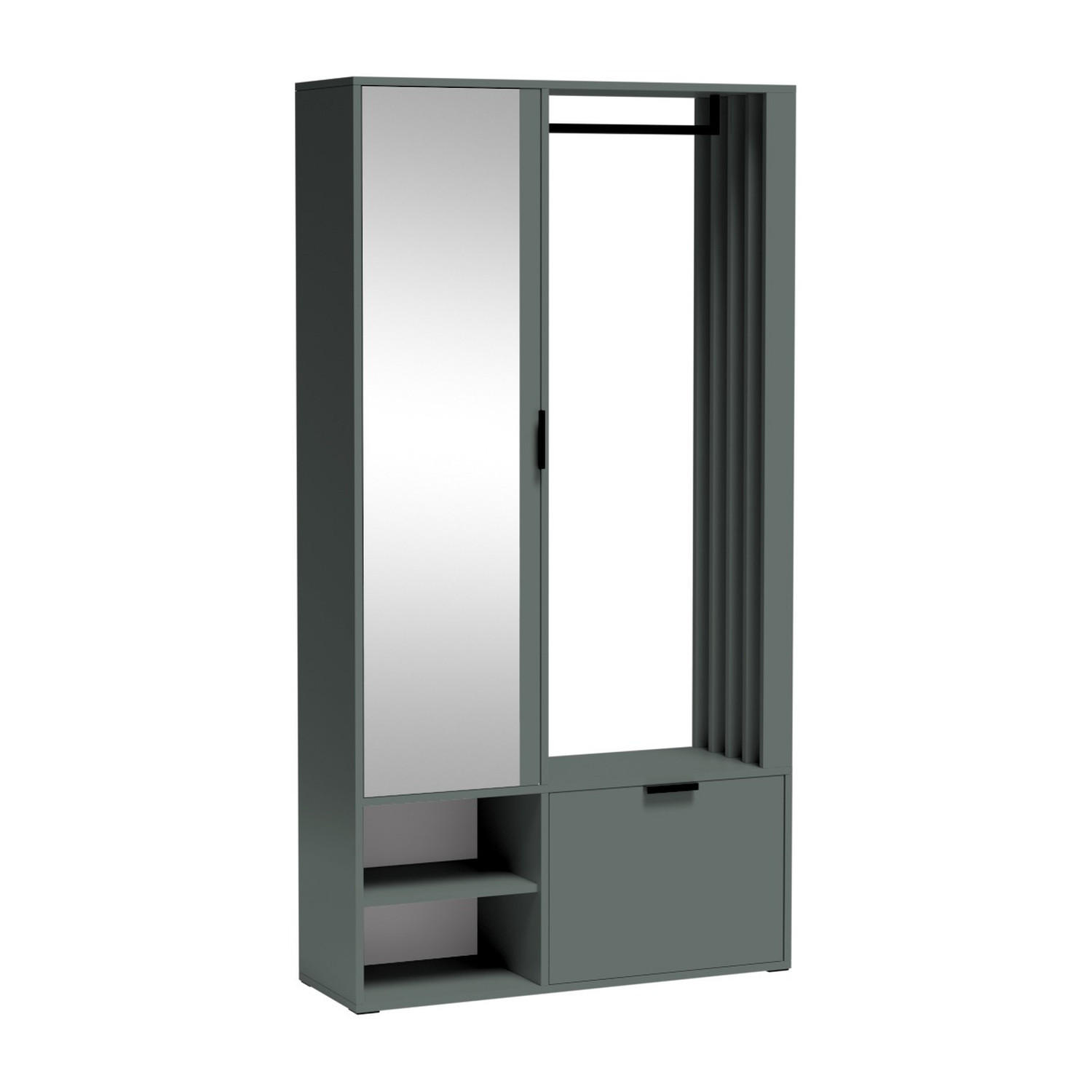 GARDEROBE Milo Uni 100 x 189,4 x 33 cm Salbeigrün - Salbeigrün, Holzwerkstoff/Metall (100/189.4/33cm) - Koseto