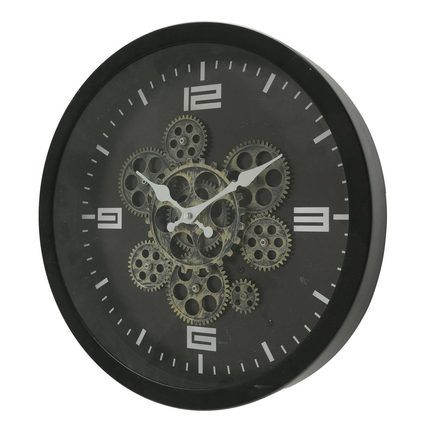 Boltze Home Wanduhr Schwarz 38x6x38 cm
