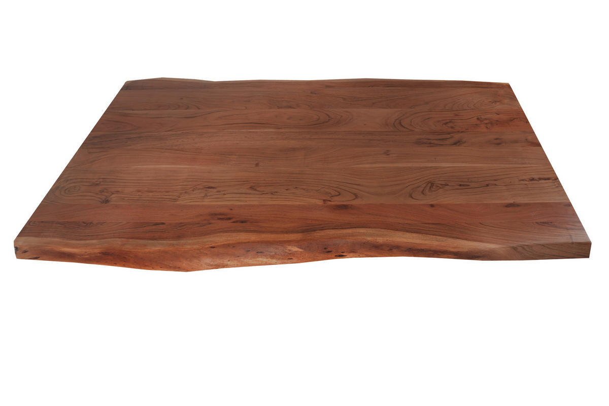 ESSTISCH TIM - Dunkelbraun/Schwarz, Holz/Metall (100/220/77cm) - SAM