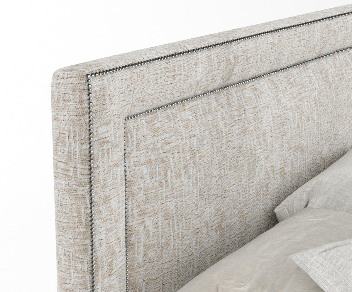 BOXSPRINGBETT Luxora Beige 140/200 cm - Beige/Schwarz, Holz/Holzwerkstoff (140/200cm) - Maison de Reve